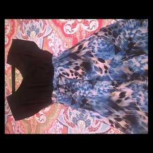 Black/Patterned short dress